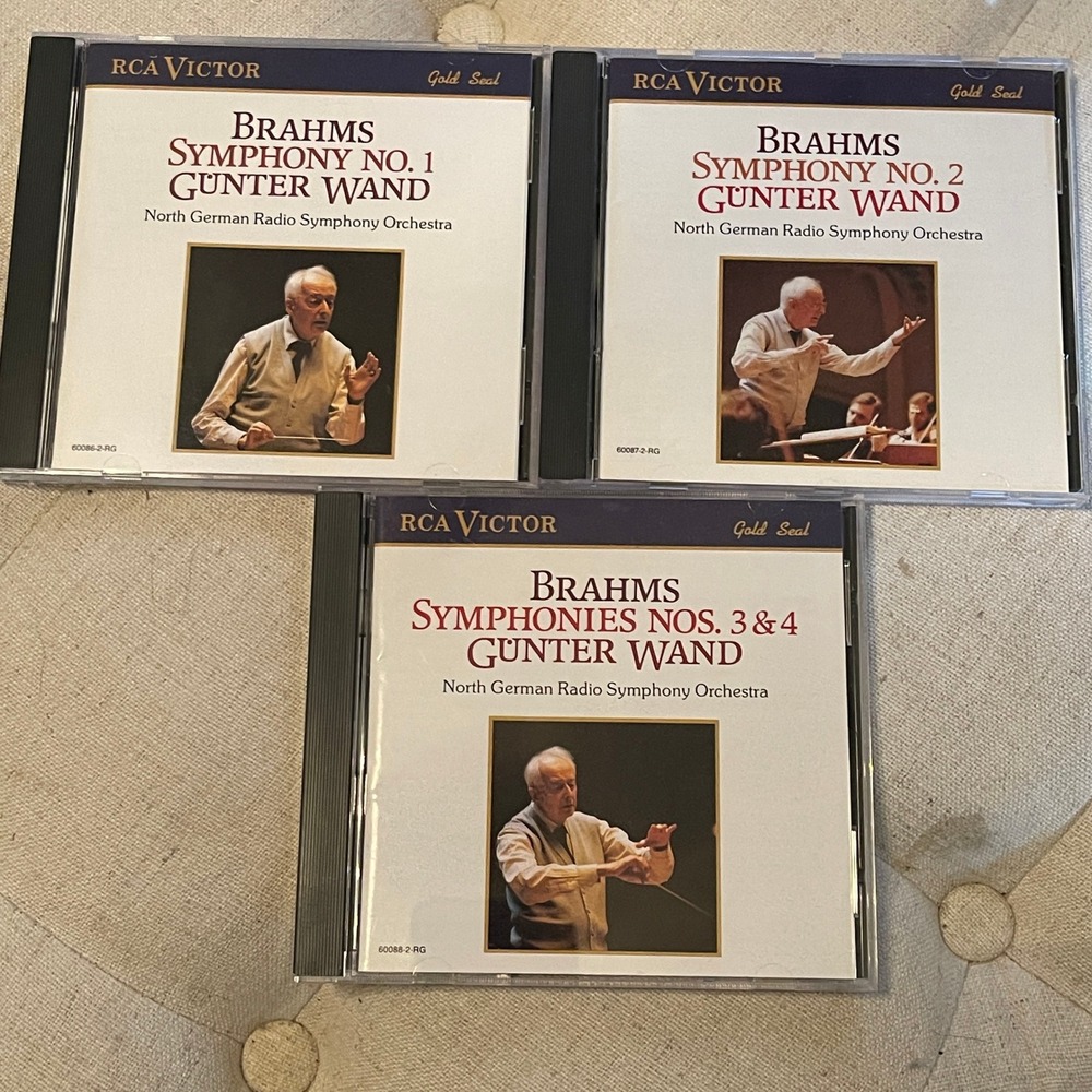 Brahms Complete Symphonies 1-4 Gunter Wand NDR RCA Victor Gold Seal 3 CD Set
